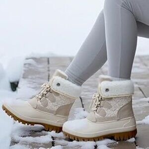 Womens Winter Duck Boots Waterproof Cold Weather Snow Boots